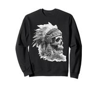 Feathered Aztec Skull Maya Mexican Mayan Indigenous Azteca Sweatshirt