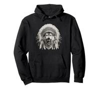 Feathered Aztec Wolf Maya Mexican Mayan Indigenous Azteca Pullover Hoodie