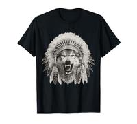 Feathered Aztec Wolf Maya Mexican Mayan Indigenous Azteca T-Shirt