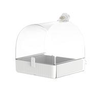 - Feathered Basin - Bird Bath and Feeder, Small-Animal Cage Accessory with Sturdy Construction, Outdoor-Ready Water Bowl Featuring Design, Grooming and Nutrition Hub for Budgies