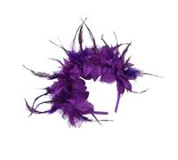 Feathered Flapper Headbands for Fat Tuesday, Purple