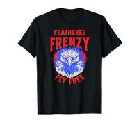 Feathered Frenzy Fierce Falcon Head Fly Free Message T-Shirt