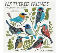 Feathered Friends 2026 Wall Calendar: Watercolor Bird Illustrations