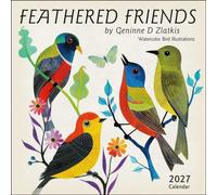 Feathered Friends 2027 Wall Calendar : Watercolor Bird Illustrations
