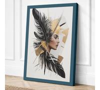 Feathered Grace Canvas Wall Art Print 36x24 Inch