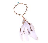 Feathered Headband Ethnic Braiding Hair Band For Women Indian Styles Headband Beach Vacation Hair Accessory