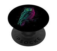 Feathered Owl Wise Forest Mystery Moonlight PopSockets Adhesive PopGrip