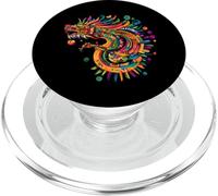 Feathered Serpent Dragon Mayan Mexican Mythology Aztec PopSockets PopGrip for MagSafe