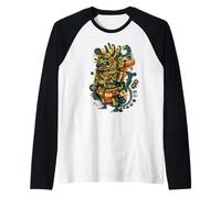 Feathered Serpent Mexican Mythology Quetzalcoatl Aztec God Raglan Baseball Tee