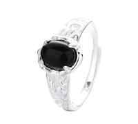 Feathered Symbol Adjustable Rings Silver Plated Modern Jewelry for Casual or Formal Occasions Unisex Gifts Vintage Adjustable Feathered Rings Silver Plated Unisex Jewelry for Women Men Retro Stackable