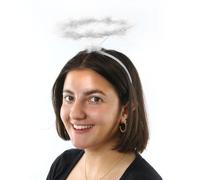 Feathered White Angel Halo Headband Accessory I Love Fancy Dress White 12 Pack