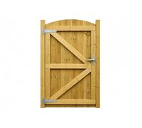 Featheredge Wooden Garden Gate 6FT - Heavy Duty Pressure Treated Pedestrian Gate, Closeboard Timber Side Gate for Garden, Fence & Driveway Access (180cm High x 83cm Wide x 6cm Deep)