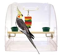 Featherland Paradise Caitec Window Perch & Parrot Play Centre with Feeding Cups