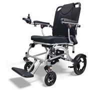 Featherlight 16kg Lightweight Electric Wheelchair Folding with Brushless Motors Compact Aluminium Powerchair Travel by Free To Be Mobility Equipment (Silver)