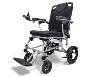 Featherlight 16kg Lightweight Electric Wheelchair Folding with Brushless Motors Compact Aluminium Powerchair Travel by Free To Be Mobility Equipment (Silver)
