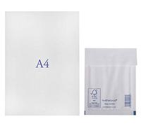 Featherpost Padded Envelopes, White, Size A, 140mm x 175mm (External), Pack of 100