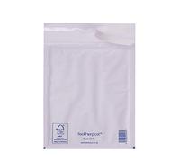 Featherpost Padded Envelopes, White, Size D, 200mm x 275mm (External), Pack of 100