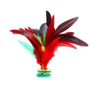 Featherr Kick Shuttlecock - Handcrafted Vibrant Plumage, Aerodynamic Design, Pro Competition Grade | Ancient Folk Sport Accessory, High Visibility Foot Coordination Trainer For Backyard Park