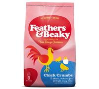 Spike's World Ltd Feathers & Beaky Free Range Chicken Food Chick Crumbs 4kg 4000g, clear