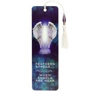 Feathers Appear When Angels are Near Beaded Bookmark