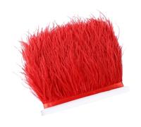 Feathers Fringe Trims Fluffy Colored Ostrich Feather Trim Ribbon 8-10cm Plumes Sewing Trimmings for Dress Clothing Decoration Crafts(Color1,1M)