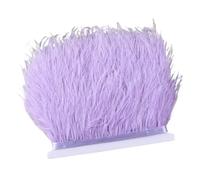 Feathers Fringe Trims Fluffy Colored Ostrich Feather Trim Ribbon 8-10cm Plumes Sewing Trimmings for Dress Clothing Decoration Crafts(Color19,1M)