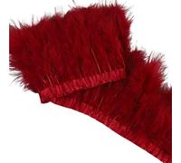 Feathers Fringe Trims Turkey Feather Fringe 4-6inch Colorful Feather Tape for Handiwork Clothes Dress Handmade Cloth Strap Home Decoration(Color22,2 Meters)