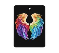 Feathers in Rainbow Wings Flight Angels Car Air Freshener Hanging Car Incense Chip Diffuser Scented Decor for Car Interior Accessories Gray-style