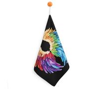 Feathers in Rainbow Wings Flight Angels Towel Face Towel Lightweight Towel Bath Towel Handkerchiefs Makeup Towel Kitchen Towel Decorative Towels 1PCS