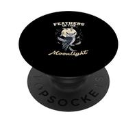 Feathers In The Moonlight Nocturnal Owl Lover PopSockets Adhesive PopGrip