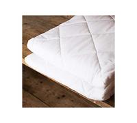 Feathers & Linen 100% Soft Quilted Mattress Protector Fitted: Non-Allergenic Anti Dust mite Padded Hotel Quality Topper (4ft Small Double 10" 25cm)