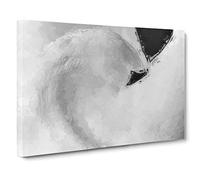 Feathers of a Swan Canvas Print | Gallery Wrapped 30mm Frame Wall Art | 30x20 inches | Ready to Hang | Modern Bird Picture | Living Room Bedroom Lounge Office