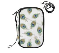 Feathers Peacock White Passport Holder for Travel Passport Organizer