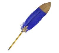 Feathers Pen Luxurious & Beautiful Large Ostrich Feathered Ballpoint Pens for Wedding Reception Party Gifts, Dark Blue Feathers Pen, Quill