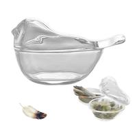 Feathers Storage Box - Parrot Collectible Display, Decorative Keepsake Container | High Transparent Glass Durable Construction, Permanent Souvenir Box Small Size Elegant Display for Dorm Office Apartm