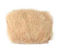 Feathers Trims Fringe 1 Meter Fluffy Feathers Trim Fringe Ribbon 10-15cm Feather on Tape Fringes Sewing Party Clothing Dress Decoration(Camel)