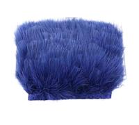 Feathers Trims Fringe 1 Meter Fluffy Feathers Trim Fringe Ribbon 10-15cm Feather on Tape Fringes Sewing Party Clothing Dress Decoration(Dark Blue)