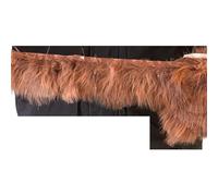Feathers Trims Fringe 1 Meter Fluffy Feathers Trim Fringe Ribbon 10-15cm Feather on Tape Fringes Sewing Party Clothing Dress Decoration(Coffee)