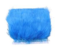 Feathers Trims Fringe 1 Meter Fluffy Feathers Trim Fringe Ribbon 10-15cm Feather on Tape Fringes Sewing Party Clothing Dress Decoration(Lake Blue)