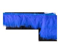 Feathers Trims Fringe 1 Meter Fluffy Feathers Trim Fringe Ribbon 10-15cm Feather on Tape Fringes Sewing Party Clothing Dress Decoration(Blue3)