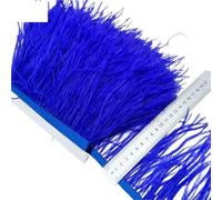 Feathers Trims Fringe 2/5/10Yards Ostrich Feather Ribbon Ostrich Feathers Trim Fringe Clothing Decoration(Color1,2 Yards)