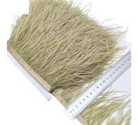 Feathers Trims Fringe 2/5/10Yards Ostrich Feather Ribbon Ostrich Feathers Trim Fringe Clothing Decoration(Gold,5 Yards)