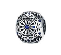 FeatherWish 925 Sterling Silver Retro Style Daisy Orchid Rose Flower Nature Bloom Garden Bead Charm Fits And Compatible With Pandora Bracelets Gift For Birthday Women Mum Friend Wife