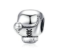 FeatherWish Boxing Glove Sports Fitness Family Charm Sterling Silver 925 Exercise Bead Charm Fits And Compatible With Pandora Bracelets Gift For Best Friend Wife Daughter Birthday Christmas