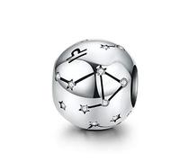 FeatherWish Libra Zodiac Star Sign Horoscope Charm 925 Sterling Silver Constellation Birthday Birth Month Bead Fits And Compatible With Pandora Bracelets Gift For Sister Mum Daughter Family (Libra)