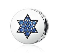 FeatherWish Star Of David Love Jewish Family Friend Religious Bead Charm 925 Sterling Silver Fits And Compatible With Pandora Bracelets Gift For Mum Daughter Wife Sister Birthday