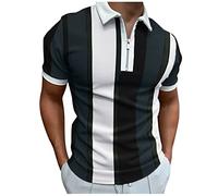FeatHis Tops for Men Christmas Blouse Birthday Gifts for His Club Male Casual Summer Color Splice Print Blouse T Shirt Turn Down Collar Short Sleeve Tops T Shirt Warehouse Clearance Bargains Sale