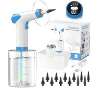 Featjoy Ear Wax Removal Kit, 2026 Electric Ear Cleaner with 12 Cleaning Modes & Real-Time Water Temp, Effective Ear Flushing Irrigation System for Multiple Earwax of Adults Kids, with 12 Tips, Basin