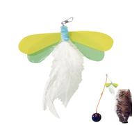 featther Toys Indoor Cats,Dragonfly Paper Cat Toy featther insecctBite Resistant Cat Amusemen Dragonfly Cat featther Toy for Teaser Stick, Pet Accessories Cat Toy featther Replacement, Kitten Toy Rod