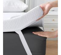 Feature Home │ 3 Inch Memory Foam Mattress Topper UK King Bed - 7.5cm Thickness for Back Pain Relief With Washable Bamboo Cover & Elastic Straps (King Size - 150x200cm)